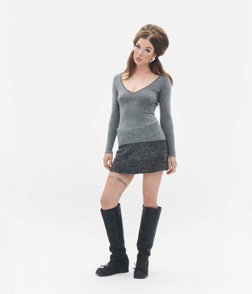 Retired Cheerleader V-Neck Knit