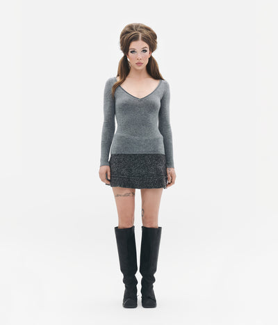 Retired Cheerleader V-Neck Knit