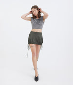 Deflated Bubble Mini Skirt