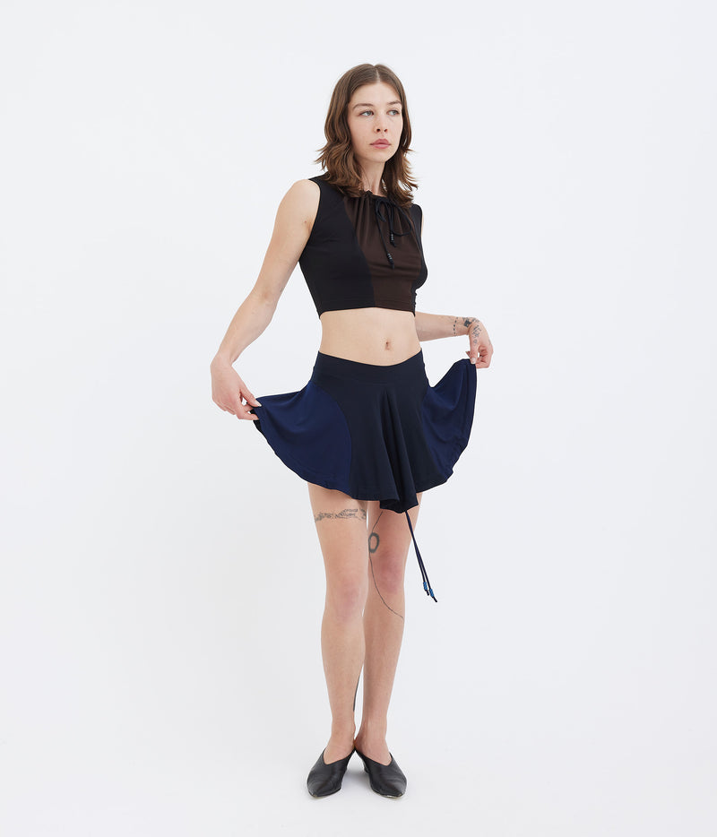 Deflated Bubble Mini Skirt