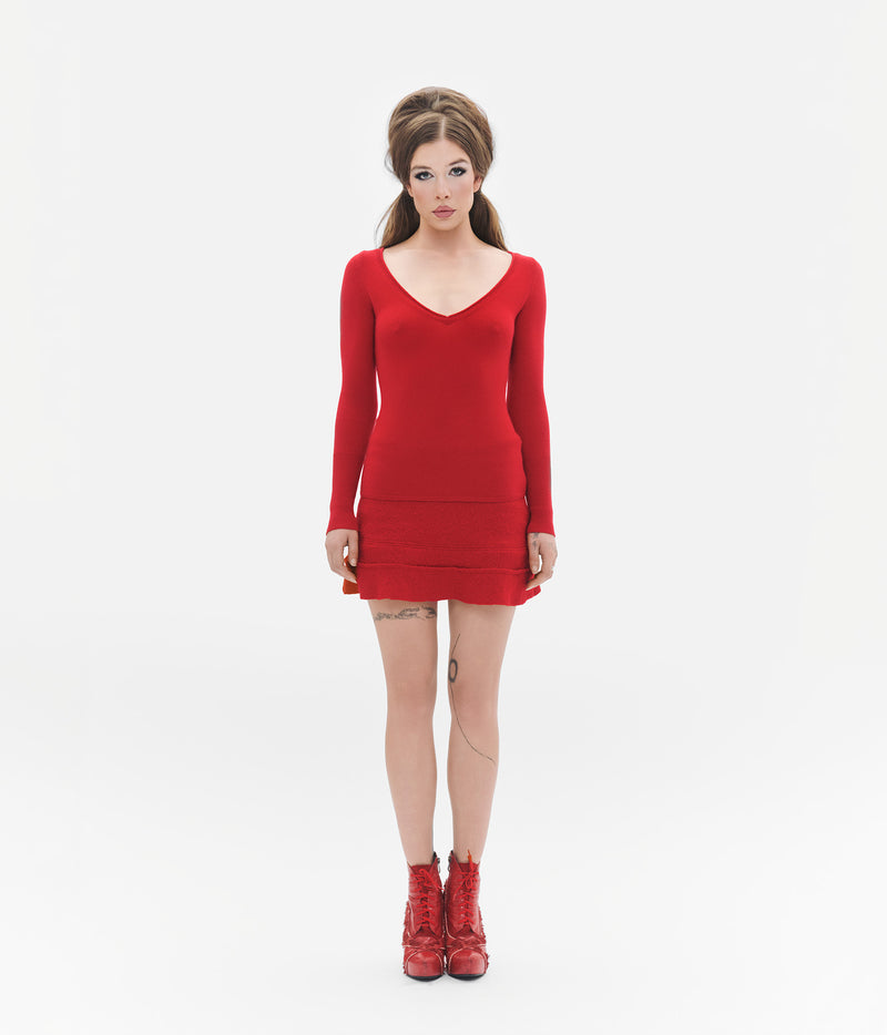 Retired Cheerleader V-Neck Knit