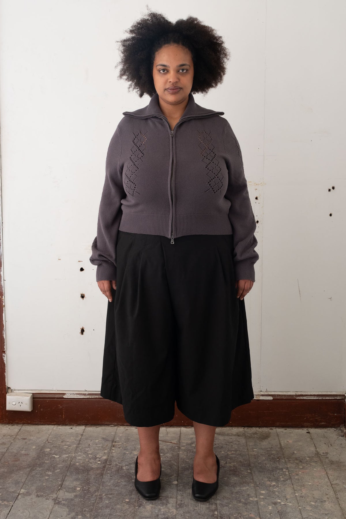 Chess Club Zip Knit – Slate