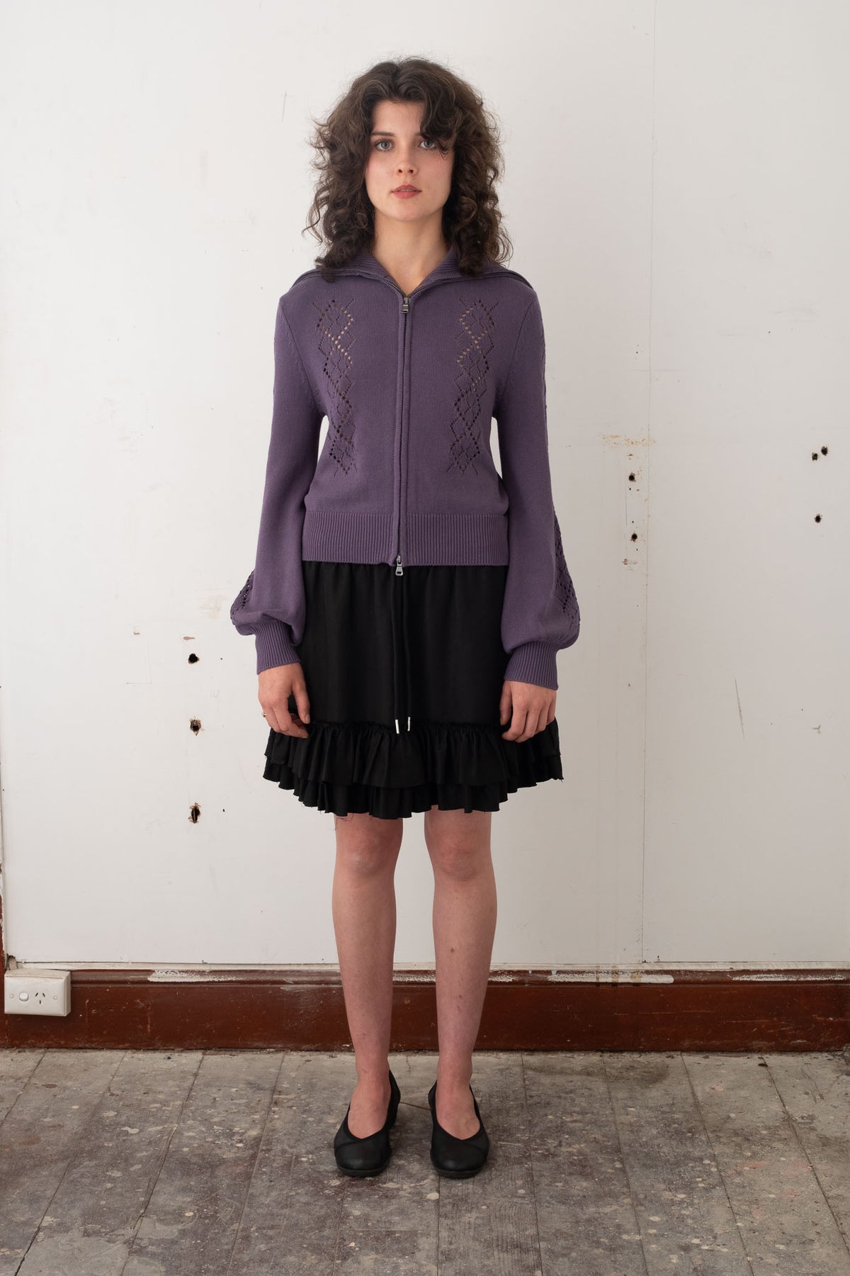 Chess Club Zip Knit – Thistle