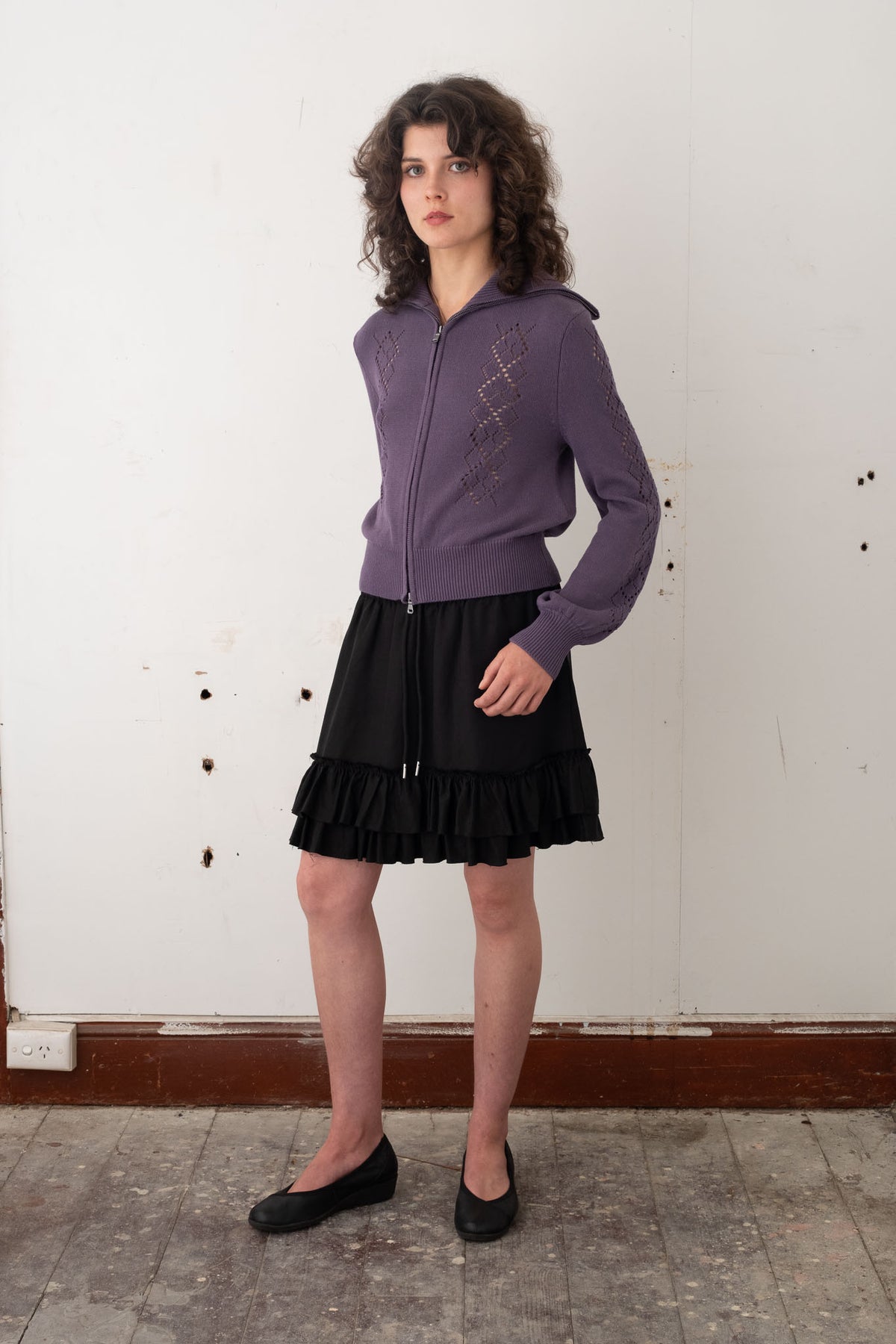 Chess Club Zip Knit – Thistle