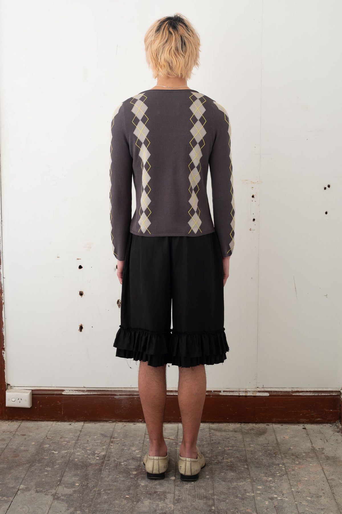 Exile Argyle Longsleeve – Slate/Cloud/Lime