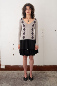 Exile Argyle Longsleeve – Cloud/Slate/Thisle