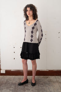 Exile Argyle Longsleeve – Cloud/Slate/Thisle