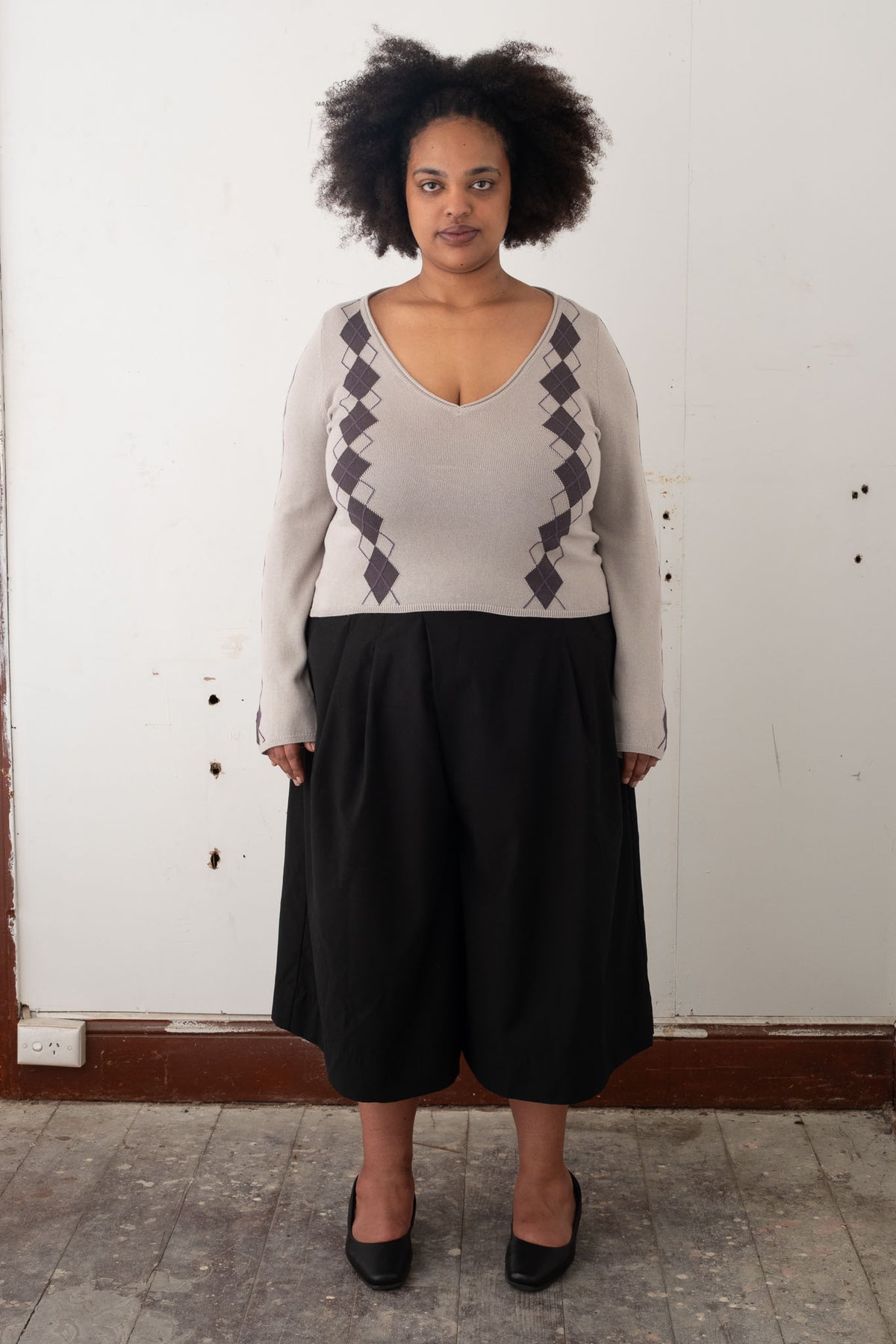 Exile Argyle Longsleeve – Cloud/Slate/Thisle